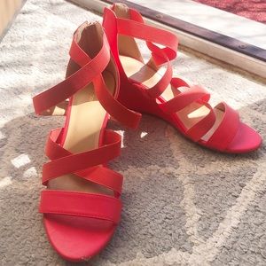 LIZ CLAIBORNE | LC Rhodes Coral Strappy Wedges